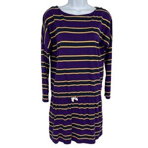 Ralph Lauren Striped Long-Sleeve Tunic Dress With Adjustable Waist Tie Size XL